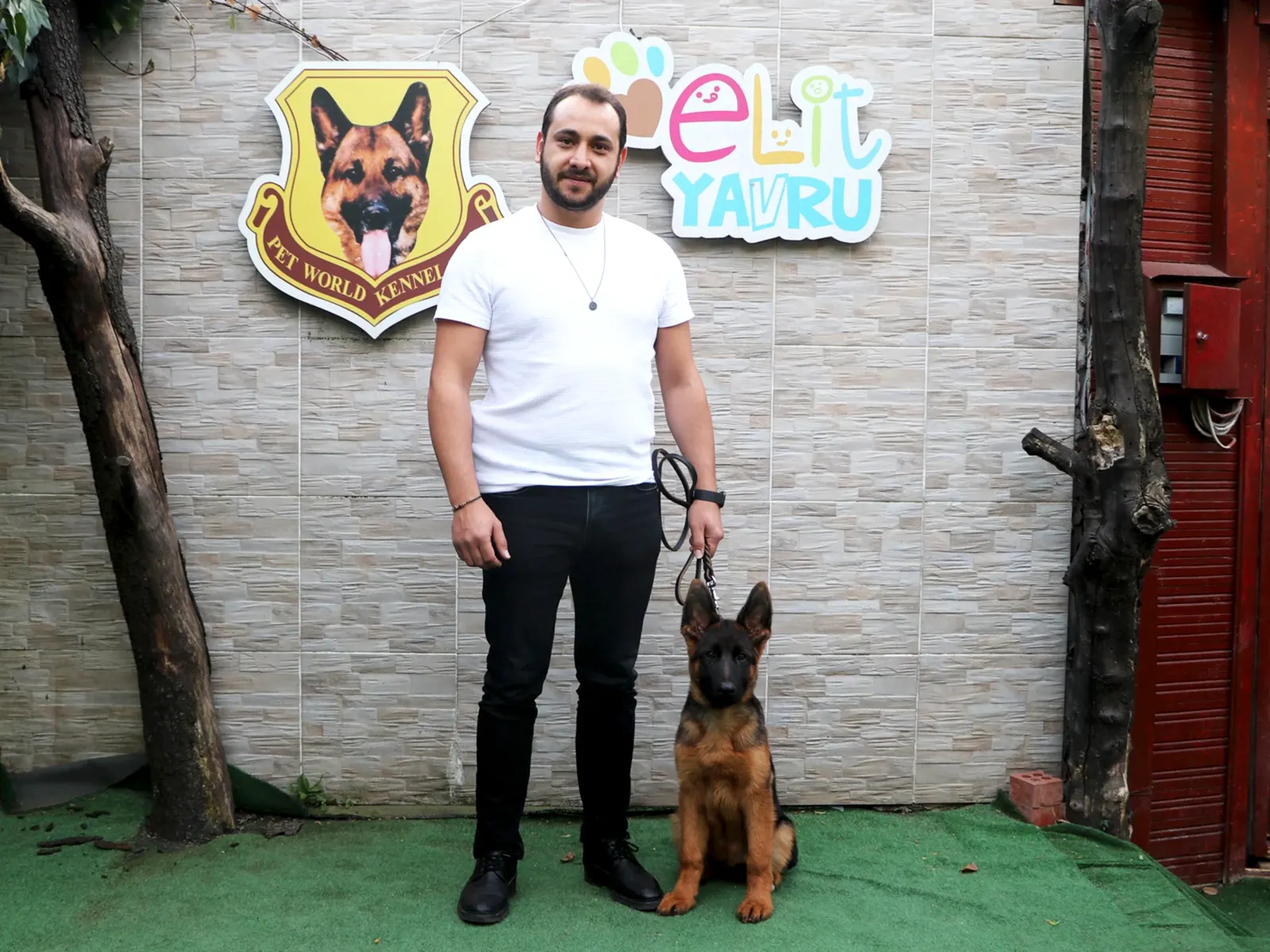 Mustafa bey Alman Çoban yavrusuna kavuştu